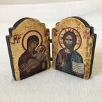 Iconen tweeluik (8,5 cm hoog)., Antiek en Kunst, Ophalen
