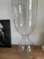 vase en verre, Comme neuf, Moins de 50 cm, Enlèvement ou Envoi, Blanc