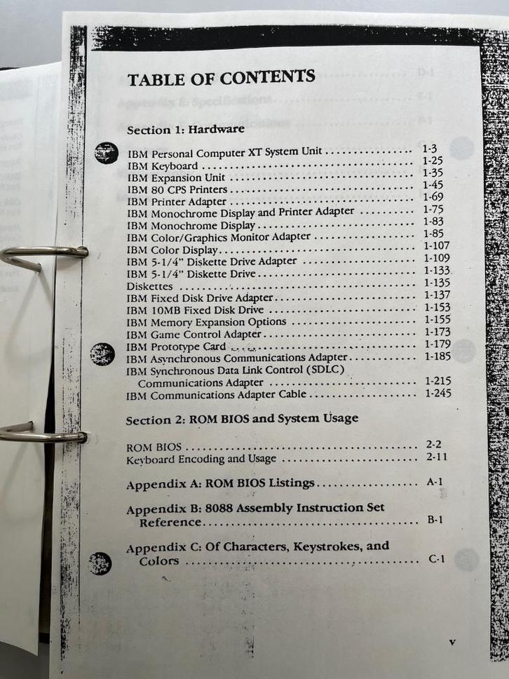 IBM PC XT volledige technische handboek, Computers en Software, Overige Computers en Software, Zo goed als nieuw, Ophalen of Verzenden