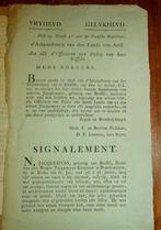 1795, opsporingsbericht, Land van Aalst, Ophalen of Verzenden