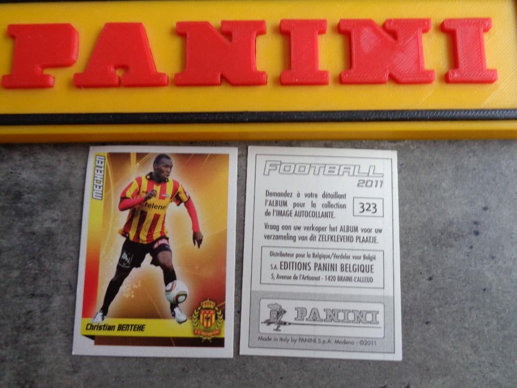 AUTOCOLLANT PANINI FOOTBALL 2011 BENTEKE MALINES 1X, Envoi, Neuf, Autocollant