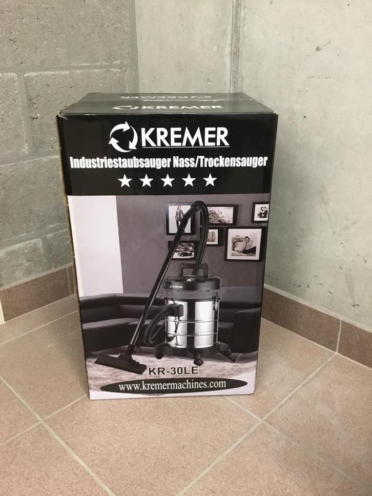 Kremer KR30LE - Stofzuiger - Nat en Droog, Elektronische apparatuur, Stofzuigers, Nieuw, Waterstofzuiger, 1200 tot 1600 watt, Stofzak