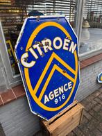 Groot oud Citroen emaille reclamebord, Verzamelen, Ophalen, Gebruikt, Reclamebord
