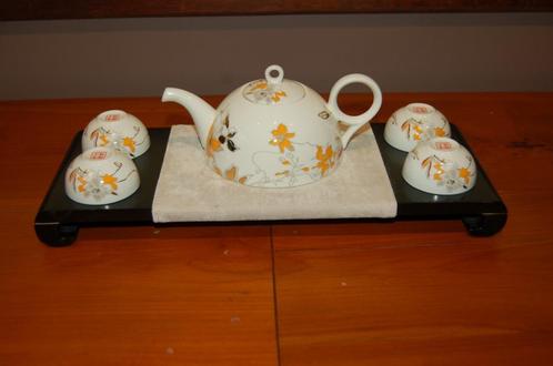 authentiek Chinees thee porcelein servies 5delig NIEUW, Maison & Meubles, Cuisine | Vaisselle, Neuf, Service complet, Porcelaine