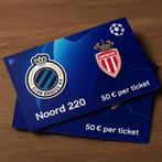 2 Tickets : Club Brugge - AS Monaco Champions League, Ophalen of Verzenden, Nieuw