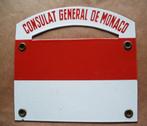 Plaque émaillée (jamais montée) consulat-général de Monaco, Verzenden