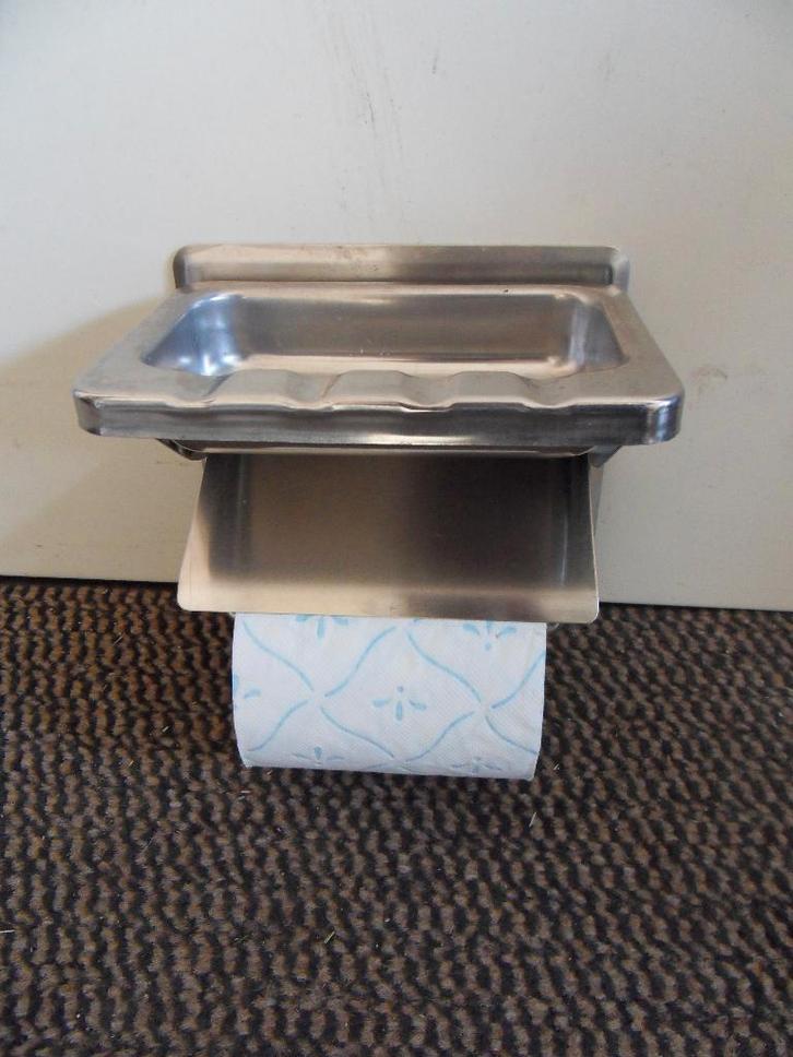 Retro WC-rol houder, Doe-het-zelf en Bouw, Sanitair, Zo goed als nieuw, Overige typen, Inox, Ophalen