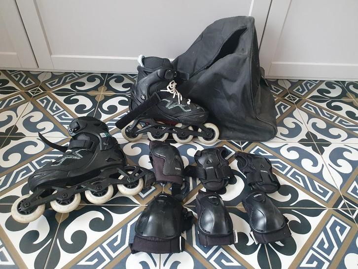 inline skates oxelo rolschaatsen rollerskates 35-38 jongen, Sport en Fitness, Skeelers, Gebruikt, Inline skates 4 wielen, Kinderen