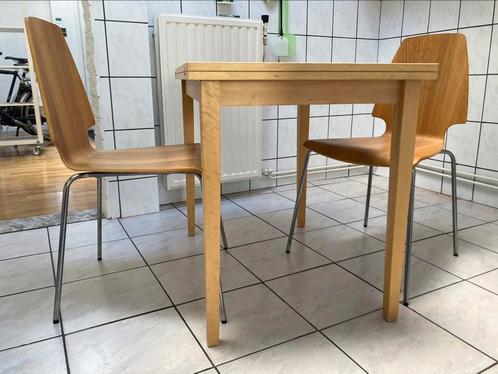 Openklapbare tafel met twee stoelen, Maison & Meubles, Tables | Tables à manger, Utilisé, Enlèvement ou Envoi