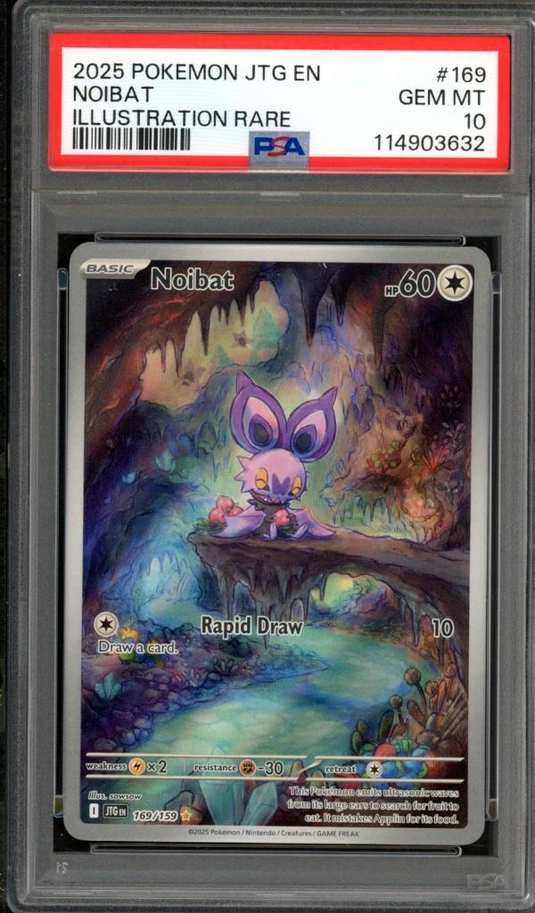 Noibat [IR] PSA 10 - 169/159 - Journey Together 2024, Hobby en Vrije tijd, Verzamelkaartspellen | Pokémon, Zo goed als nieuw, Losse kaart