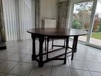 Eiken tafel en 6 stoelen, toeklapbaar, 180/140, Huis en Inrichting, Ophalen, Gebruikt