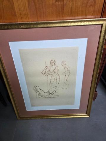Lithografie gesigneerd in potlood - bloed van Léonor Fini beschikbaar voor biedingen