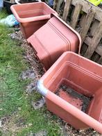 Zeer grote kunststof plantenbakken bloembakken 1 gratis, Tuin en Terras, Bloembakken en Plantenbakken, Ophalen, Zo goed als nieuw