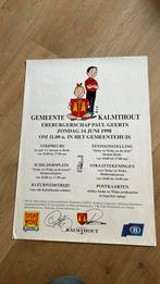 Gesigneerd Suske en wiske affiche kalmthout 1998, Gebruikt, Ophalen of Verzenden, Suske en Wiske
