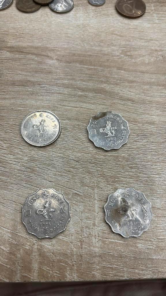 Pieces de moannaies hong kong 1975 79 80 81, Postzegels en Munten, Munten | Nederland, Ophalen