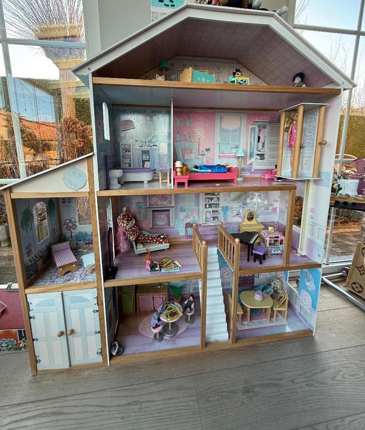 Poppenhuis (groot), Verzamelen, Poppenhuizen en Toebehoren, Gebruikt, Poppenhuis, Ophalen