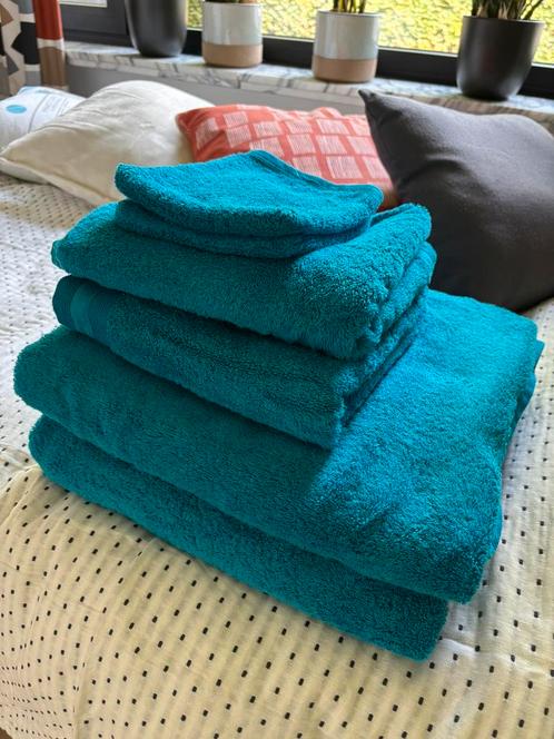 2 sets handdoeken De Witte Lietaer - Lagoon Blue -ongebruikt, Huis en Inrichting, Badkamer | Badtextiel en Accessoires, Nieuw