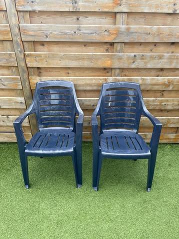 2 chaises de jardin, Enlèvement, Utilisé, Synthétique, Empilable
