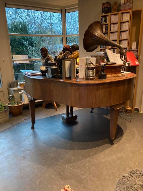 Kwartvleugel piano, Muziek en Instrumenten, Piano's, Gebruikt, Piano, Bruin, Ophalen of Verzenden