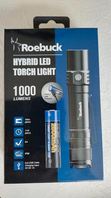 Roebuck hybride zaklamp van 1000 lumen. Nieuw!!  beschikbaar voor biedingen
