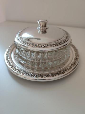 Boterpot Botervloot verzilverd art deco met stempel  beschikbaar voor biedingen