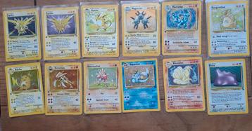 Pokémon holo, base set, fossil, jungle (sommige 1ste editie) beschikbaar voor biedingen