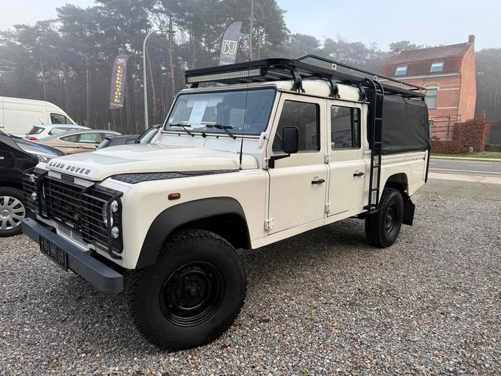 Land Rover Defender 130 2.4D EURO4 '10 + 12M GARANTIE, Auto's, Land Rover, Bedrijf, Te koop, 4x4, Bluetooth, Centrale vergrendeling