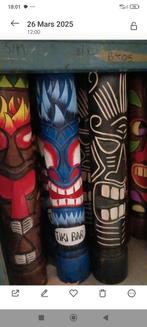 statue totem Tiki 100 cm en bois d albesia 45€ pièce, Ophalen of Verzenden