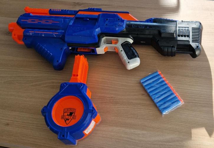 NERF N-Strike Elite Infinus, Kinderen en Baby's, Speelgoed | Buiten | Actiespeelgoed, Zo goed als nieuw, Ophalen