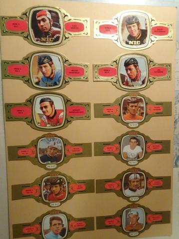 12 Bagues de cigares NIC - Coureurs cyclistes - Eddy Merckx beschikbaar voor biedingen