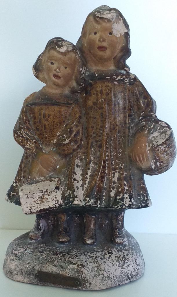 gipsen beeld - Ecole maternelle - C. Jacobs - ca. 1900-1920, Antiek en Kunst, Kunst | Beelden en Houtsnijwerken, Ophalen of Verzenden