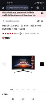 MSI Optix G27C7, Computers en Software, Monitoren, Ophalen of Verzenden, Zo goed als nieuw