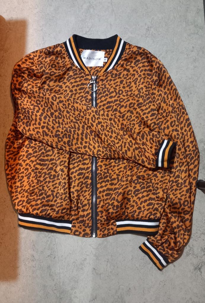 Bomberjack met luipaardprint., Kleding | Dames, Jassen | Zomer, Nieuw, Maat 38/40 (M), Overige kleuren, Ophalen