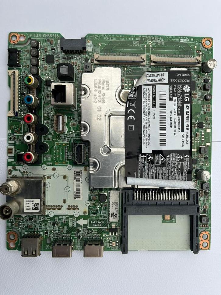 LG Tv moederbord 43UM7000PLA, Elektronische apparatuur, Onderdelen en Toebehoren, Gebruikt, Ophalen of Verzenden