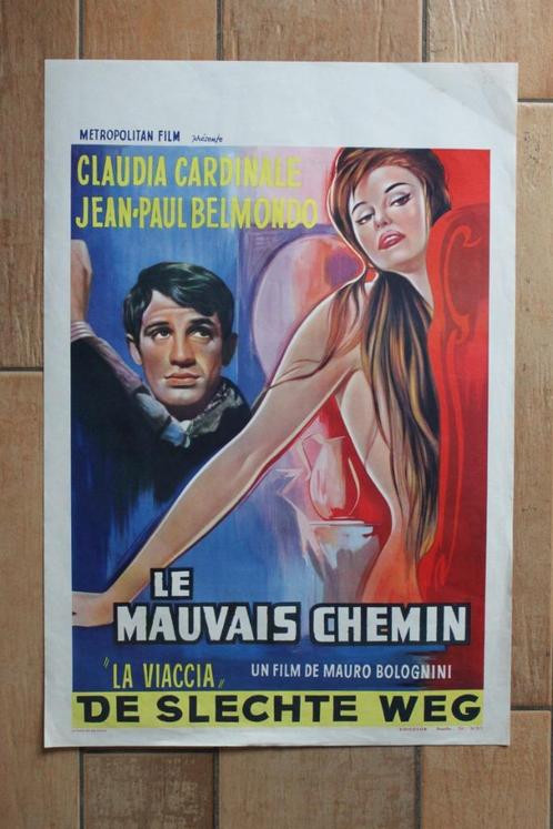 filmaffiche Jean-Paul Belmondo la viaccia 1961 filmposter, Verzamelen, Posters, Zo goed als nieuw, Film en Tv, A1 t/m A3, Rechthoekig Staand
