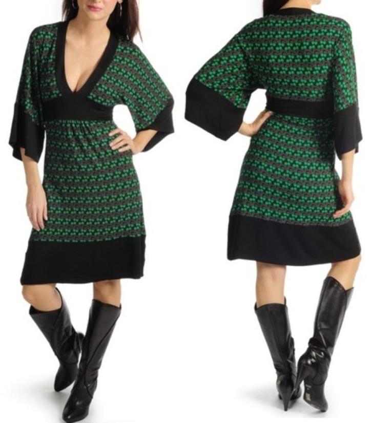 Groene jurk van Pussy deluxe - Maat small, Kleding | Dames, Jurken, Zwart, Verzenden