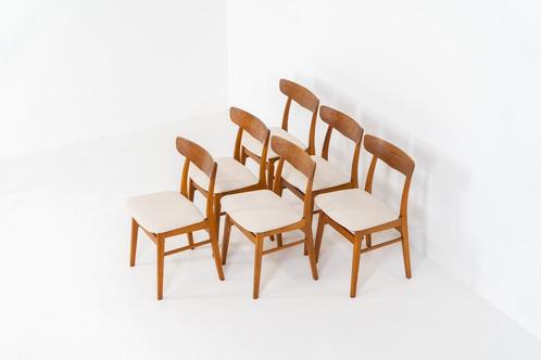 Set van 6 vintage Mosbøl stoelen door Findahl, Antiek en Kunst, Antiek | Meubels | Stoelen en Sofa's, Ophalen of Verzenden
