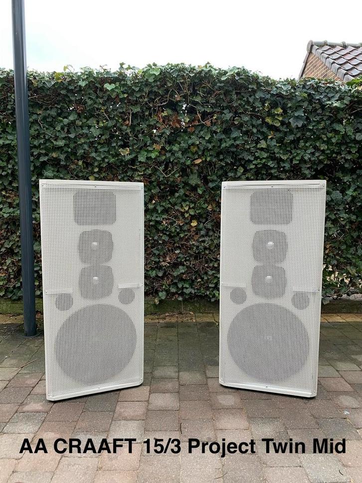AA CRAAFT 15/3 Project Twin Mid,  15”/ 2 x 6”/ 1”, Audio, Tv en Foto, Luidsprekerboxen, Zo goed als nieuw, Front, Rear of Stereo speakers
