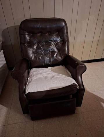 Divan en cuir à donner !!!!, Maison & Meubles, Enlèvement ou Envoi, Cuir