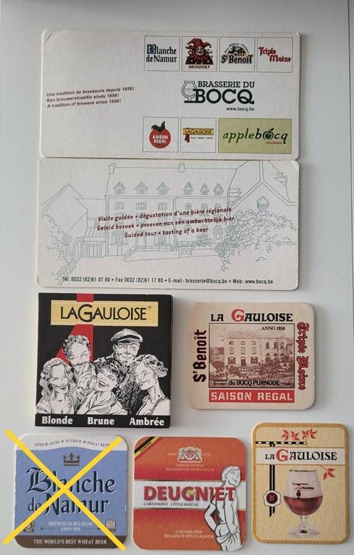 bierviltjes brasserie bocq st. benoit la gauloise deugniet, Verzamelen, Biermerken, Zo goed als nieuw, Viltje(s), Overige merken