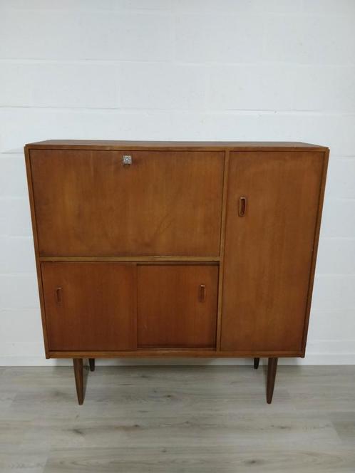 Vintage midcentury highboard | barkast | wandkast, Antiek en Kunst, Antiek | Meubels | Kasten, Ophalen