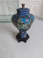 Vintage Chinese cloisonnévaas jaren 60, Antiek en Kunst, Ophalen of Verzenden