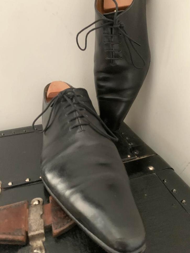 Finsbury Richelieu zwart glad leer - maat 42 1/2 EU, Kleding | Dames, Schoenen, Gedragen, Zwart, Ophalen of Verzenden