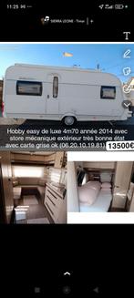 Caravane HOBBY Easy de luxe 4 m 70  année 2014, Caravans en Kamperen, Hobby, Frans bed, Particulier, 4 tot 5 meter