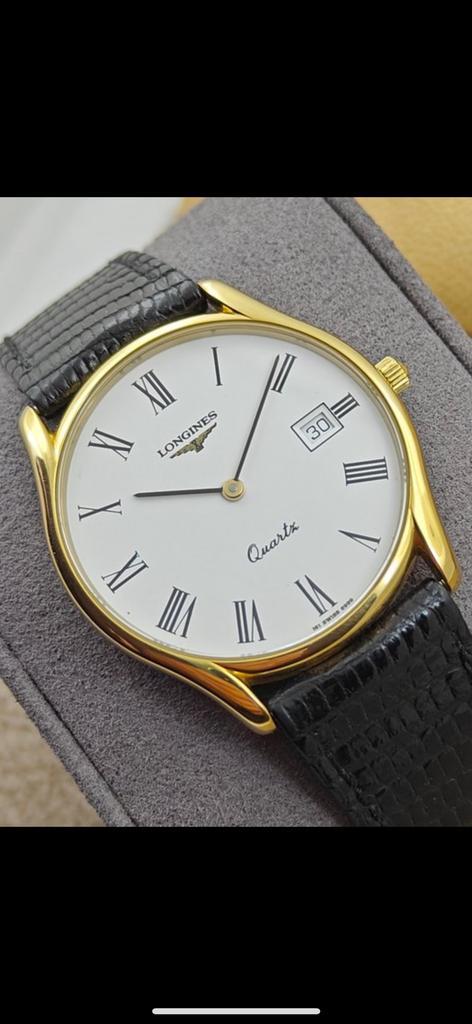 Longines 18k GP la grand classique ultra slim, Handtassen en Accessoires, Horloges | Antiek, Polshorloge, Longines, Goud, Onbekend