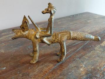 Dogon Bronzen Ruiter Sculptuur beschikbaar voor biedingen