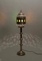 Antieke Marokkaanse koperen lamp op poten, Huis en Inrichting, Ophalen of Verzenden, Zo goed als nieuw