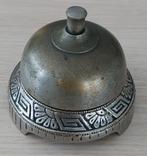 Vintage antieke vernikkelde toonbankbel, Antiek en Kunst, Curiosa en Brocante, Ophalen