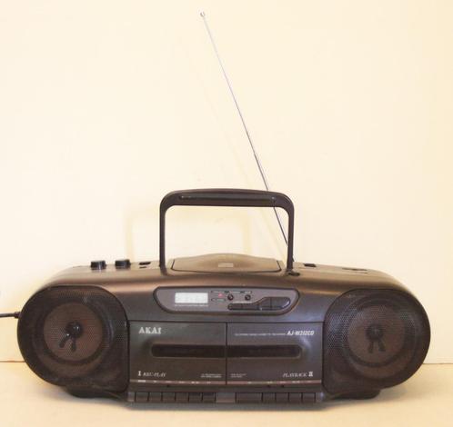 Draagbare Akai Radio, CD & Double Cassettedeck Player, Audio, Tv en Foto, Cd-spelers, Gebruikt, Draagbaar, Met radio, Ophalen of Verzenden