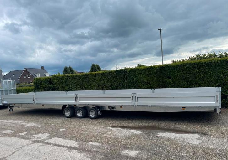 3assige aanhangwagen 10m 3,5ton+oprijplaten, lier, zijkanten, Doe-het-zelf en Bouw, Hout en Planken, Ophalen